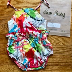 Sew Sassy Halter Style Bubble Outfit 18m